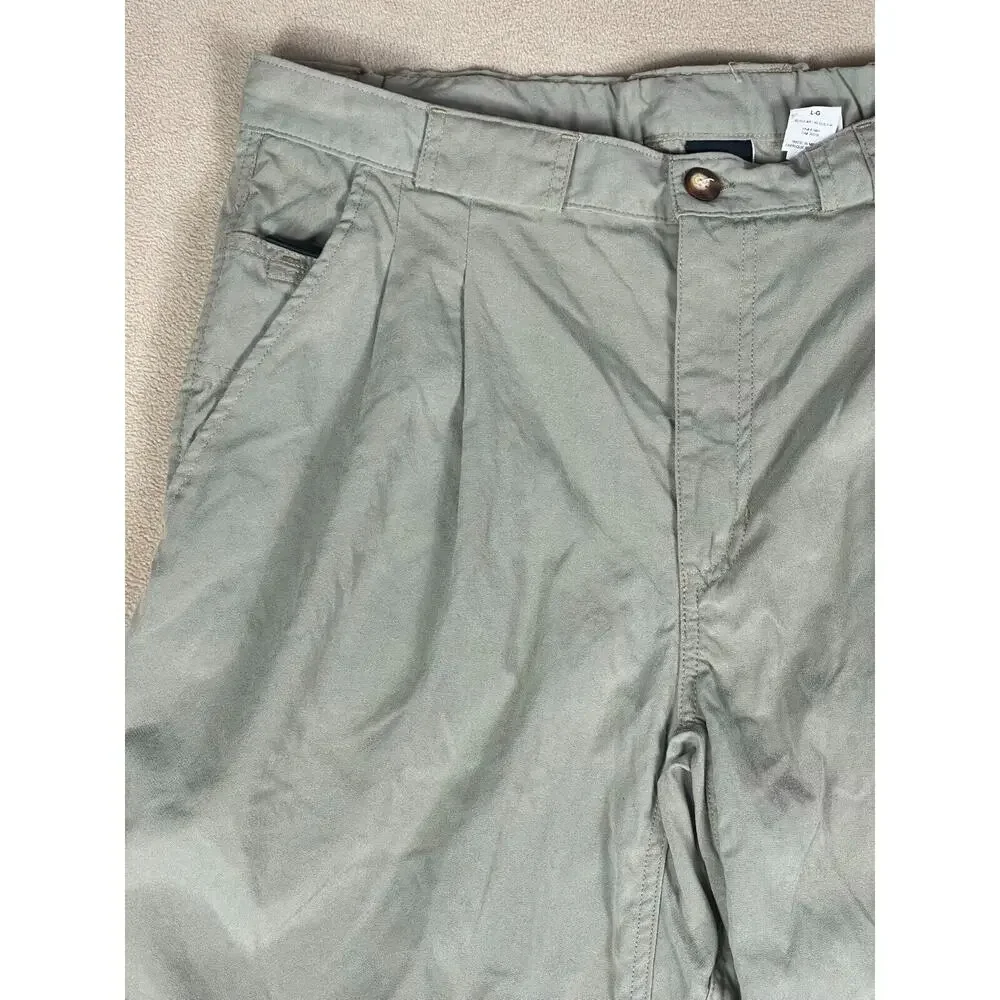 The North Face Pants Mens L Green Straight Leg Relaxed Fit Light Mid Rise Zipper